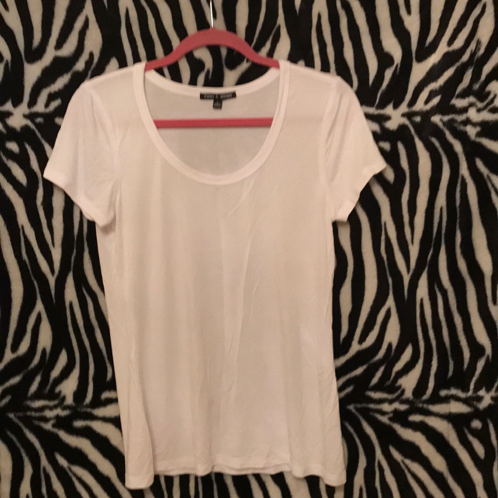 NWOT Cable and gauge large plain white T-shirt
